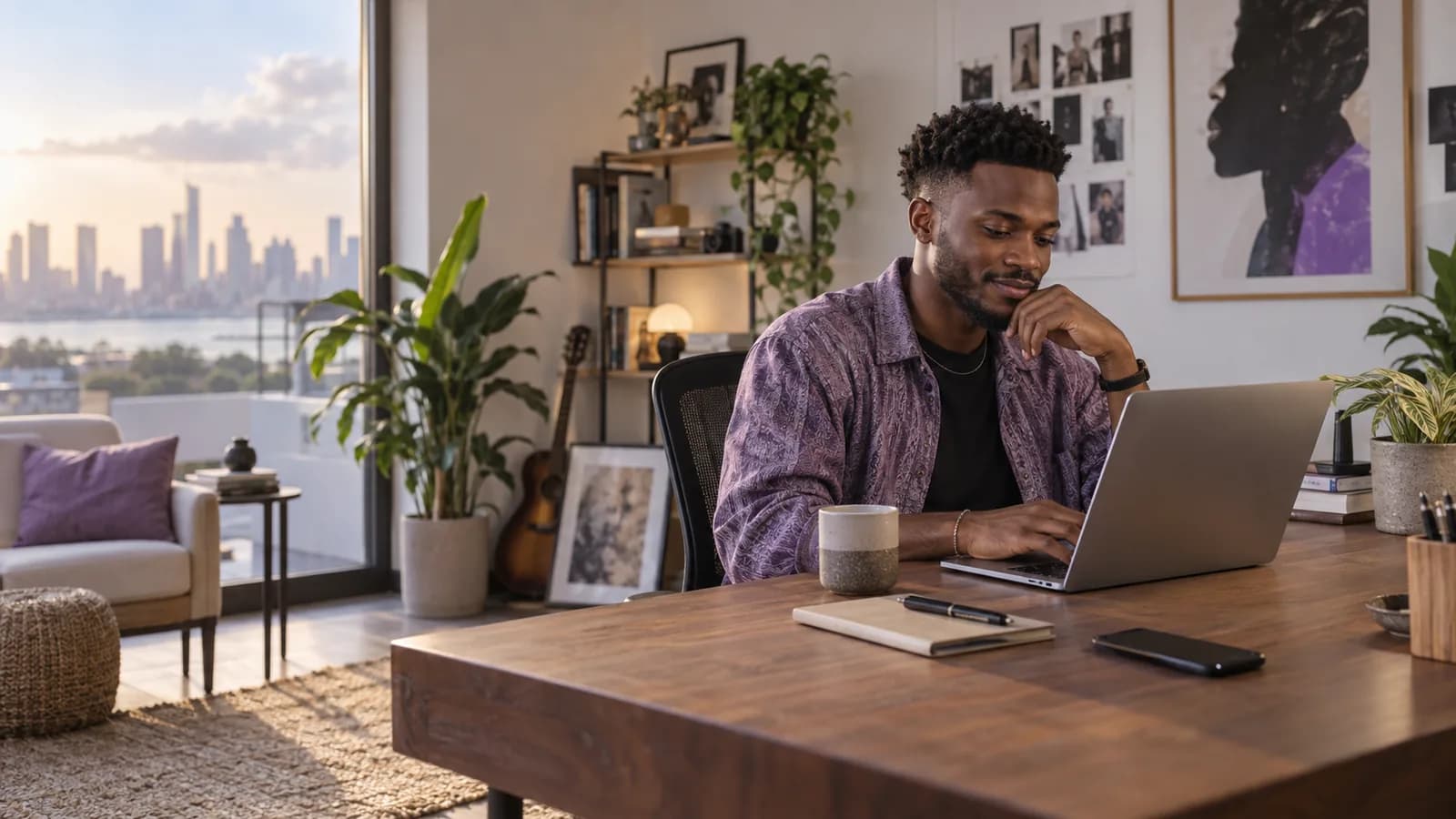 Creative professional working at a laptop